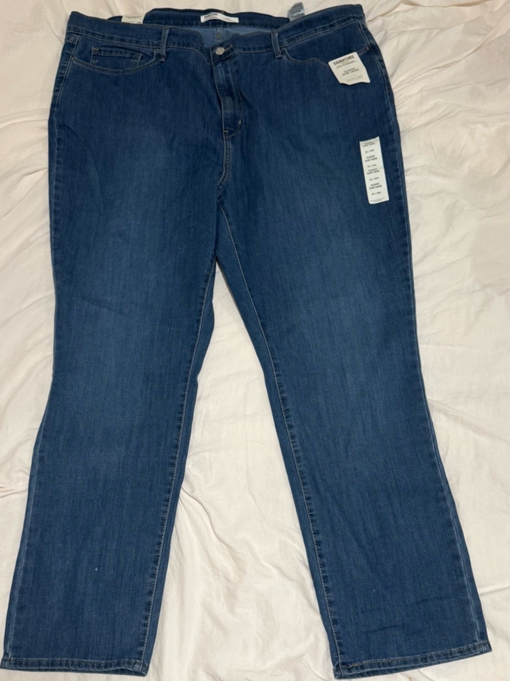 Signature by Levi Strauss Straight Leg Dark Blue Jeans
